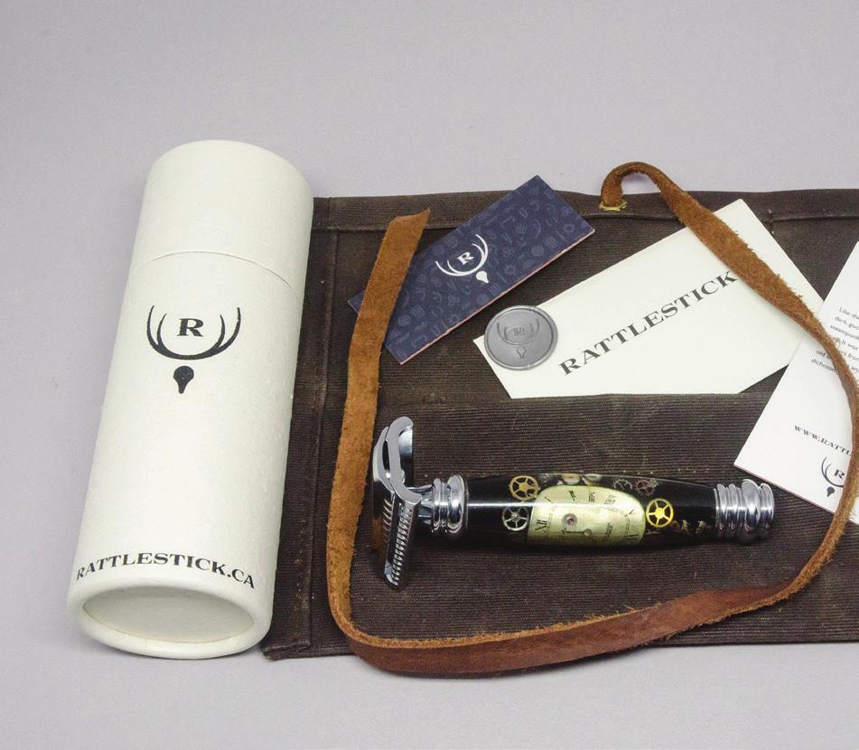 Packaging: Waxed canvas wrap with leather tie, bundled with Rattlestick envelope containing the story card, sealed with Rattlestick s wax seal PACKAGING Using and