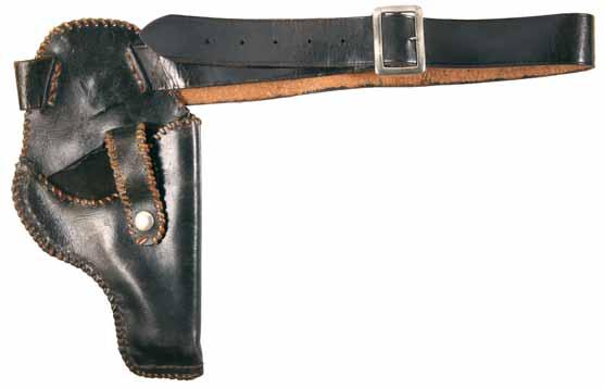 $120 4066* Pistol holster, made of canvas, clip and flap are intact, loops at back for belt mount. In good condition. Suitable for Colt model 1911.