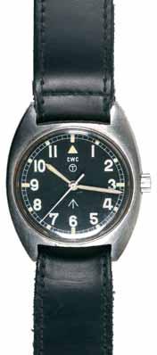 4173* Gent's military wristwatch, c1979, CWC (Cabot Watch Company), British military issue, manual wind, stainless steel case (43x35mm), black dial