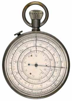 (2) $60 4208* Calculigraphe, French circular slide rule, c1880, similar in form to a pocket watch