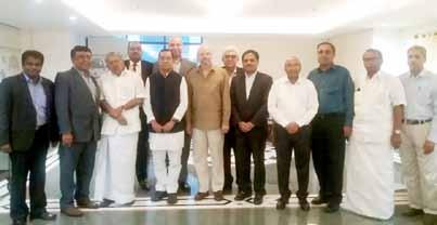 Siddhartha Rajagopal, Executive Director, (6th from Right) along with other Texprocil Officials at a meeting on issues relating to GST with the Parliamentary Standing Committee on Commerce in New