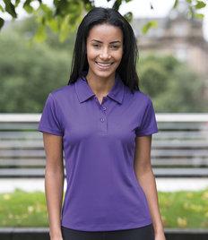 JC045 AWDis Just Cool Girlie Wicking Polo Shirt 100% polyester. Neoteric textured fabric with inherent wickability. Ladies fit. Self fabric collar.
