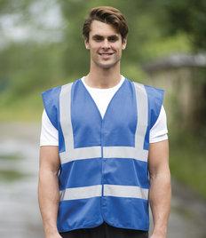 EV86 RTY Enhanced Visibility Vest 100% polyester. Tear and release fastening.