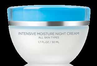 MOISTURIZERS INTENSIVE MOISTURE FACE CREAM A silky smooth formula that combines Grapeseed Oil, Chamomile Extract, and Vitamins A and E with minerals from the Dead Sea to provide