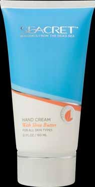 HAND CREAM WITH SHEA BUTTER Our mineral-rich formula harnesses the power of Shea Butter to infuse the skin with lasting moisture and give soft and smooth hands.