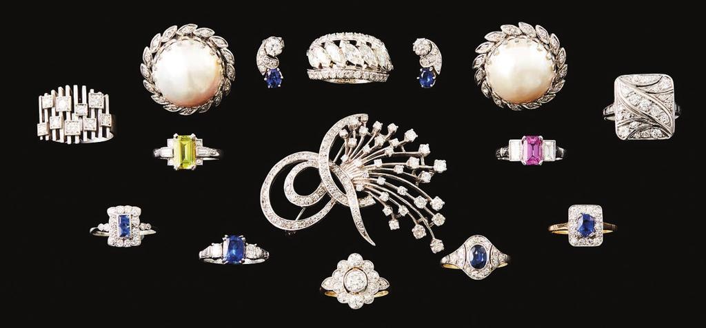 Page Five: 18ct Fabulous 1970 s Modernist Diamond Ring...$4,650 Ceylon Sapphire & Diamond c1915 Pretty Plaque Ring...$5,400 Hollywood Siren 1950 s Mabe Pearl & Diamond Ear Clips.