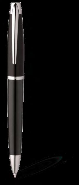 THE PEN SERIES 0023 Carina Gloss Black barrel featuring Chrome plated trims.