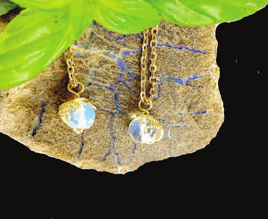 Crystal Charm Round Collection Jade + Moonstone Crystal Charm Round Collection Moonstone + Opalite A.