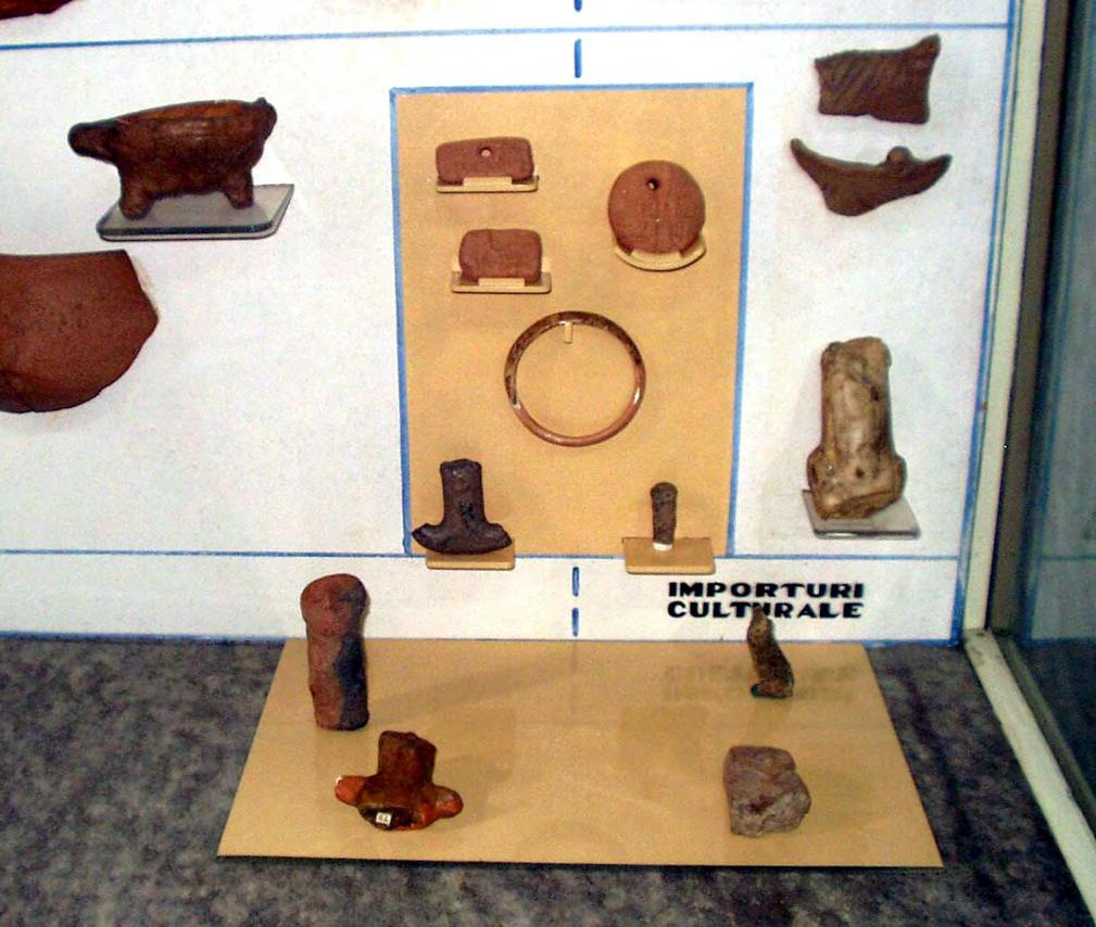136 CHAPTER VII Fig.VIIB.2. The group of the Tărtăria artefacts in a showcase of the Muzeul Naţional de Istorie a Transilvaniei Cluj-Napoca.