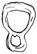 In the next compartment, there is a sign similar to an eight-like figure or an unsqueezed hourglasslike form, if recognized in a standardized shape (sign 6 in fig. VIIC.29a c).