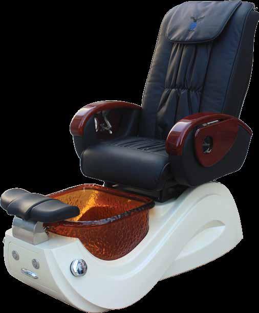 Salon Furniture Spa Pedicure Massage Chair (With Magnetic Jet) AE0813 $3,550 Luxury leather Spa Pedicure Chair with a reclining back, wooden arm rests on both sides with expanding side trays for your