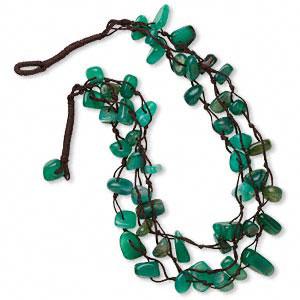 faceted bicones, 32-inch length #AFMN600 Green