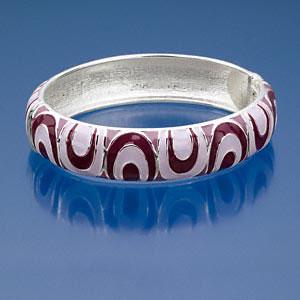 epoxy hinged bangle bracelet, oval, blue/purple/teal,  #AFMN622