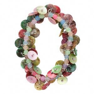 Bracelet, stretch, shell and acrylic beads,
