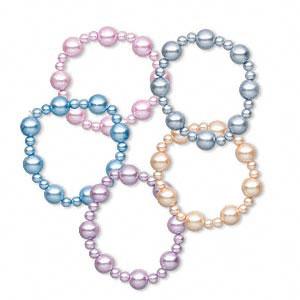 #AFMN631 Bracelet mix, glass pearl, assorted dark
