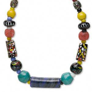 Sold per 18-inch necklace. One of a kind, beads will vary.