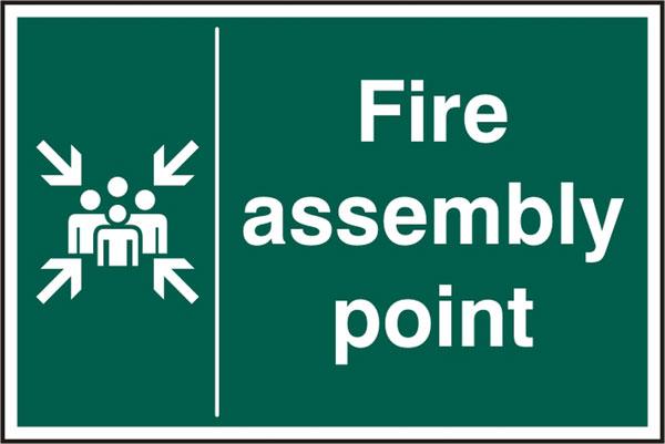 BSS12029 Fire assembly point safety sign Rigid PVC