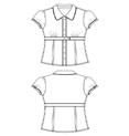 The flats should depict the garment from other views and details. See the example below. Flats combine style with information.