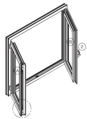 Double Sash Window (False Mullion) In this application there is no profile (Mullion) fix in the middle of the window when both sashes are opened.