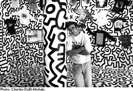 In April 1986, Haring opened the Pop Shop, a retail store in Soho selling T-shirts, toys, posters, buttons and magnets bearing his images.