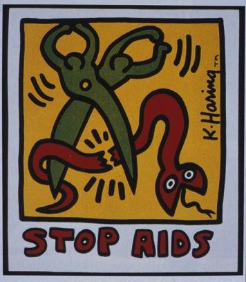 Haring enlisted his imagery during the last years of