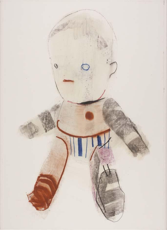 Page 11/49 LUCA LANZI Doll Sitting Drawing mixed media on paper on