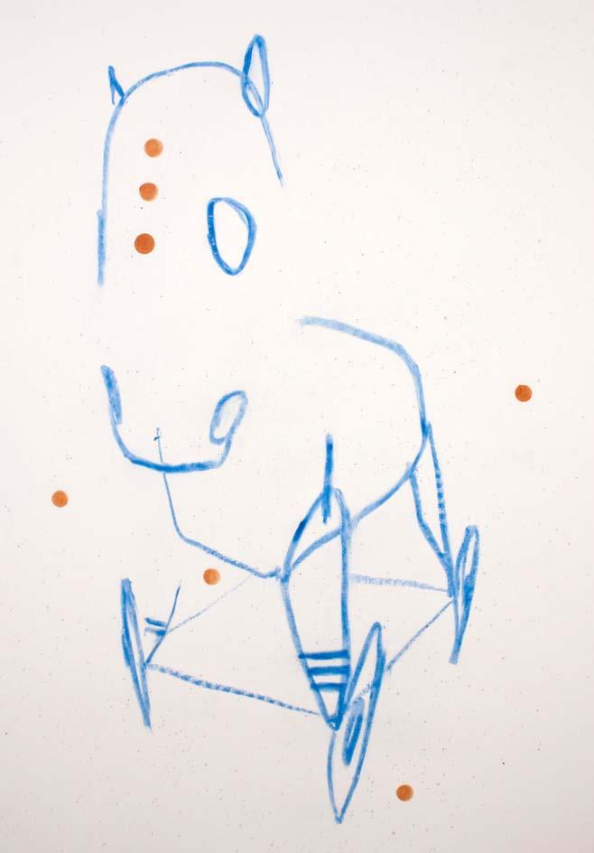 Page 7/49 LUCA LANZI Magica (Little Horse) Drawing mixed media on paper Sheet 100 x