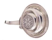 12cm. long, 2.75ozs. * 180-120 178 178 A late George II silver strainer, lacks maker s mark, London, 1759 with shaped loop handles, 21cm. wide, 96.