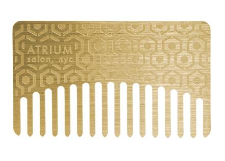 The thinnest and the strongest material, designs are etched permanently into the comb and offer design flexibility
