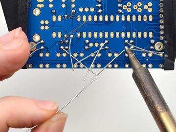 Check your soldering work, and then clip