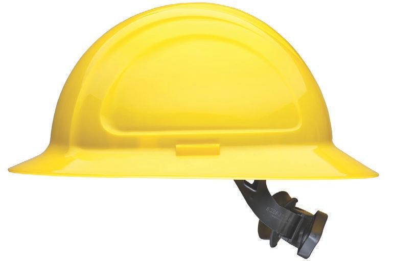 HARD HATS N10R150000 North Zone Full Brim and Cap Style Hard Hat Sleek, modern shell design is low profile Four large areas for custom logo imprinting Multiple adjustment points allow for