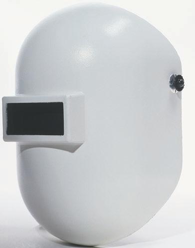 glass holder with a telescoping lid Unique helmet shell design provides extended throat protection Shell molded from Noryl Exclusive 3-C headgear features multiple adjustments 906BE 906BK 906GY 906SR