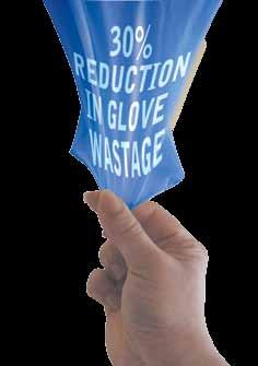 with your first hand - don your second hand 3 take next glove with your gloved hand - don you first hand DO not touch GOVeD FInGer, BOX Or HODer ARGE Powder free CUFF FIrt gloves ni trie A Powder