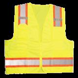 Safety Vest Solid front, mesh back Contrasting two-tone