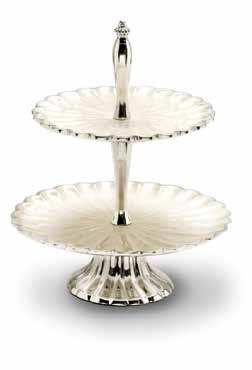 5" TWO-TIERED SERVER snow 015 / toffee 030 MSRP $224.
