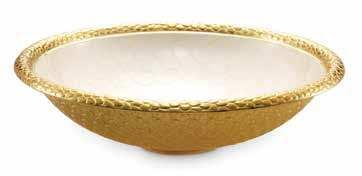 00 7220 FLORENTINE 15" SQUARE TRAY gold snow 315 / gold pomegranate 340 MSRP $285.