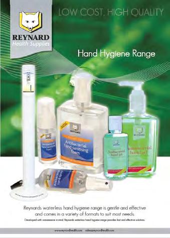 HAND HYGIENE PRODUCTS Waterless, fast drying, gentle and effective.