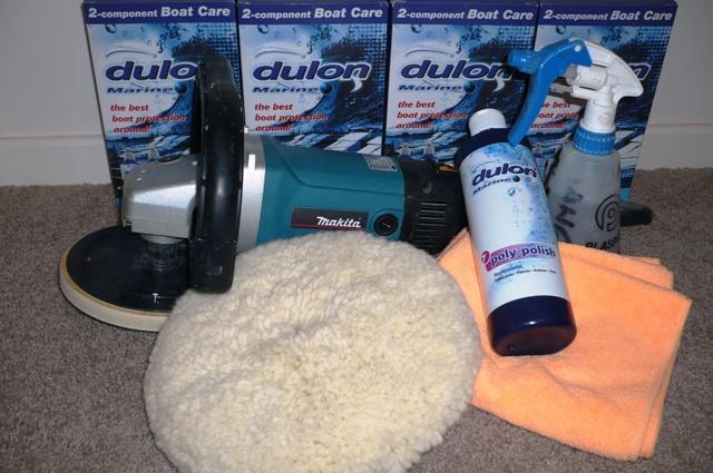 Step 3 You will need the following:- Variable speed buffing machine White lambs wool buffing pad Water spray bottle Microfibre cloth Dulon Poly Polish You will be using Dulon Poly Polish to