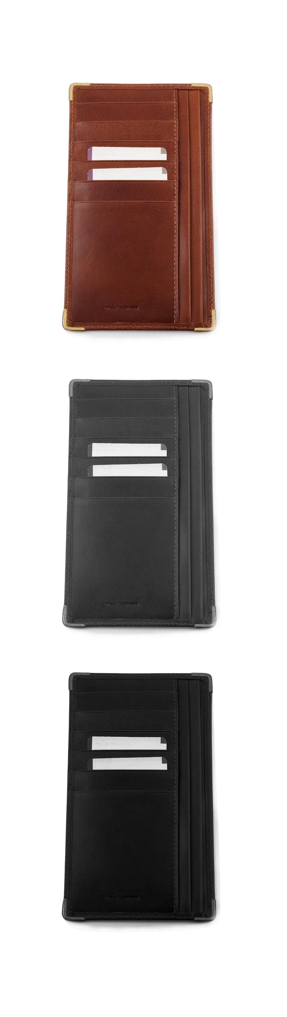 GENTS TALL SLIM TAN WALLET - Travel Elegantly crafted by hand from the finest calf leather, this tall, ultra slim wallet is an essential element of any business repertoire. Size: L 17 cm, H 9.