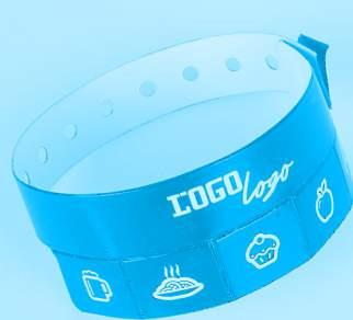 few-days, vinyl waterproof wristband with 7 coupons 235 mm 32 mm