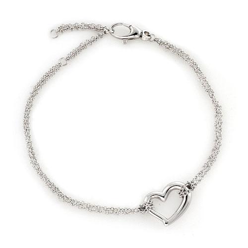 Birks Sterling Silver Open Heart Bracelet Item Number : 170952 From the Birks collection, in silver, open heart bracelet.