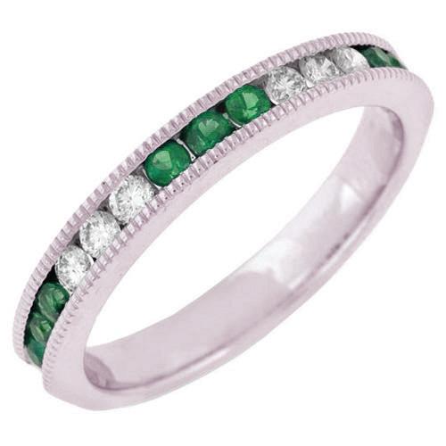 Charles River Laboratories Awards 20 White Gold Diamond and Emerald Ring for Ladies Item Number : 159316 This 10 karat white gold emerald and diamond ring