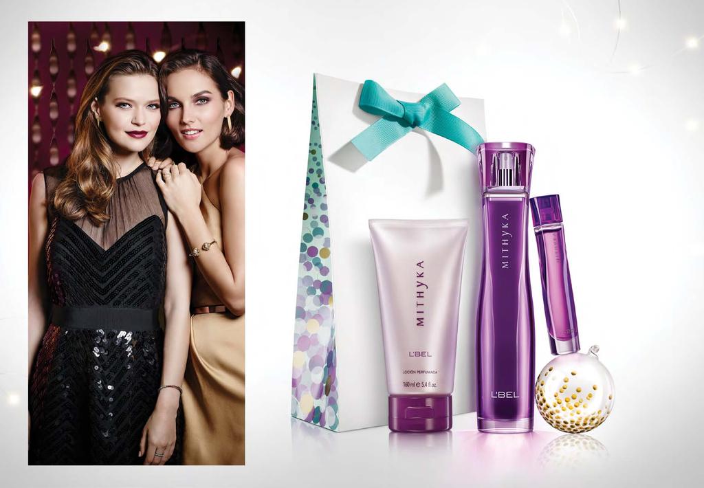 Mithyka, its power captivates and elevates your Holiday mood. MITHYKA SET only $ 69.90 Includes: Mithyka (1.7 fl. oz.), Mini Mithyka (.33 fl. oz.), Scented Lotion (5.4 fl. oz.) and Pretty Holiday bag.