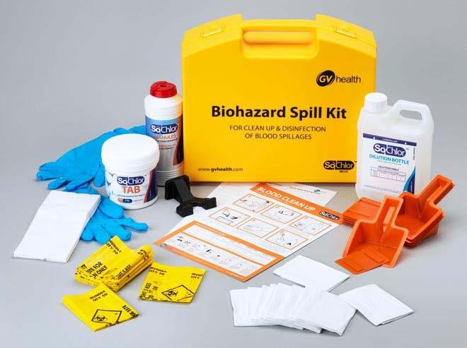 MJZ018 Manufacturers Product Code: MidiBSK Biohazard Spill Kit (Midi) for the safe clear up of up to 10 spillages.
