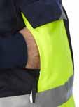 Anti-static, acid resistant and flame retardent. Dirt resistant. Protects from electric arcs and occasional welding arcs. Double and triple stitched seams on leg and crotch. Belt loops.