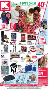 Last year during this week, Kmart promoted 50% off all Jaclyn Smith cashmere trees and GE light sets.