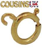 91 Price breaks available, see website 18ct Yellow Gold Cousins UK- Finest Italian Quality Superior Quality - 18ct Yellow Gold - Regular 18ct Yellow Gold Open Bolt Ring Loop