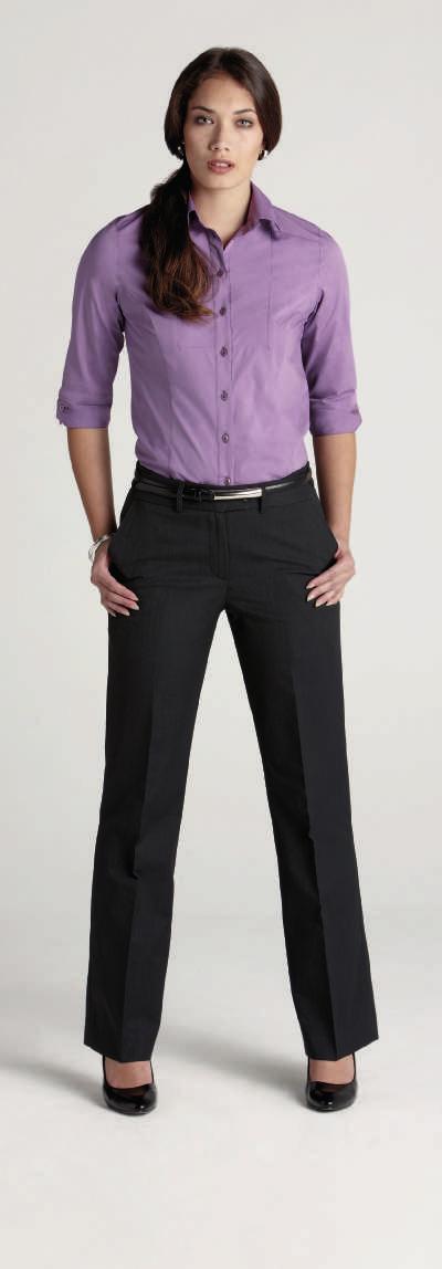 10112 Charcoal Hipster Fit Pant Sizes 4-24 S121LL Grape Berlin Ladies Long Sleeve Shirt Stripe: Graphite, Grape, Blue, Plain: