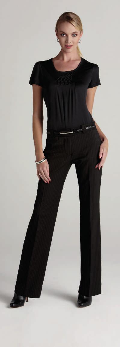 10212 Charcoal Hipster Fit Pant Sizes 4-24 K123LS Black Deco Ladies Pleat Top Sizes 6-26 Black, Silver, Grape 10211
