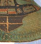 The blankets were covered with a complex eye pattern geometrical Ceremon ial hat